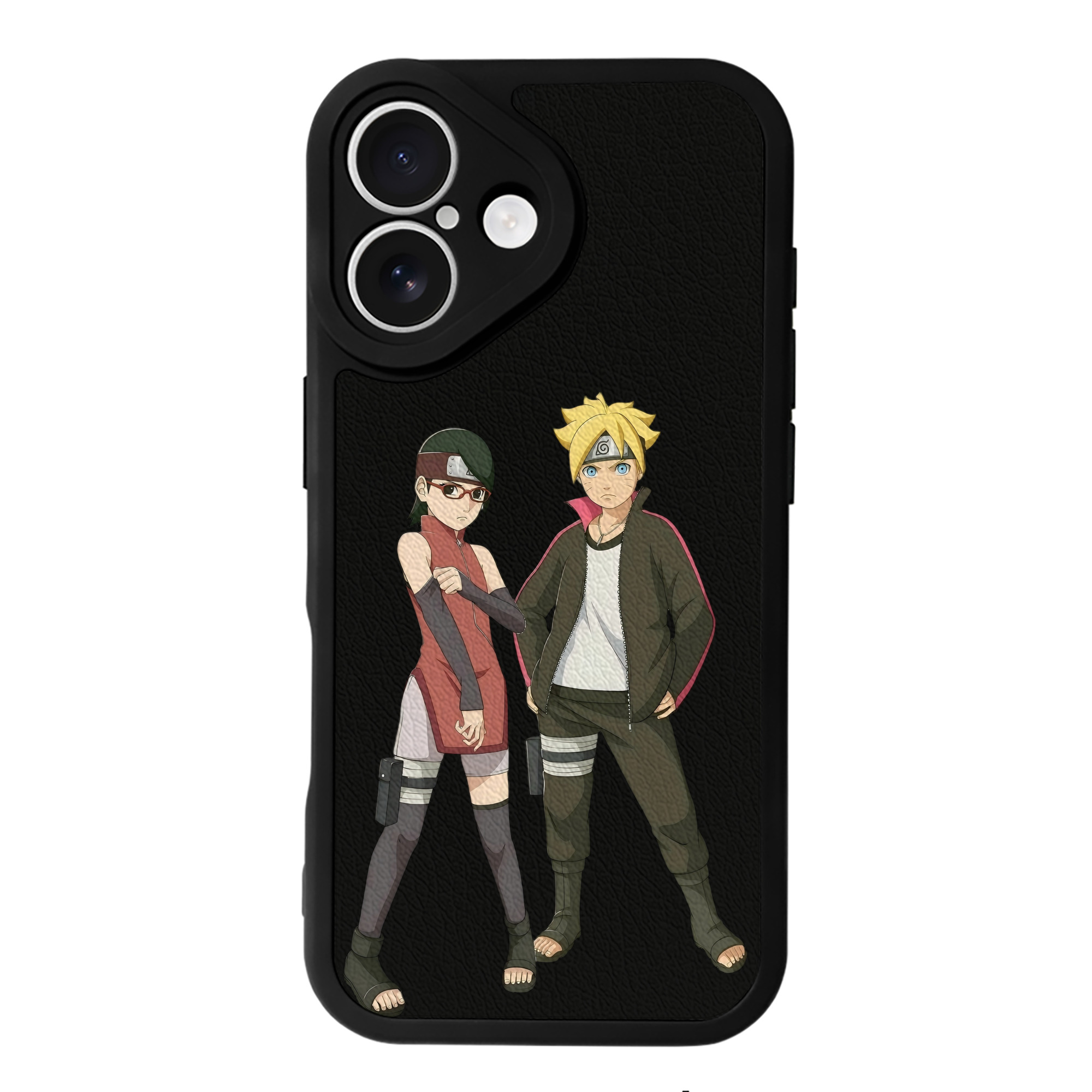 （画像用） NARUTO -ナルト- うずまき ボルト Uzumaki Boruto 【iPhone 16シリーズ対応】シリコンスマホケース（レザー調） 材質：シリコン